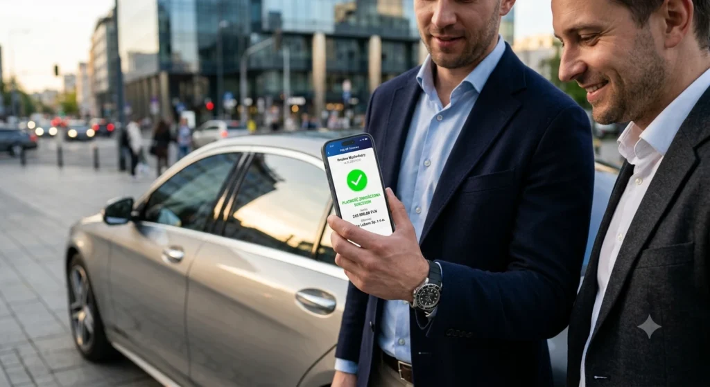 Szybki przelew na telefon po sprzedaży auta premium, skup aut Warszawa Wola.