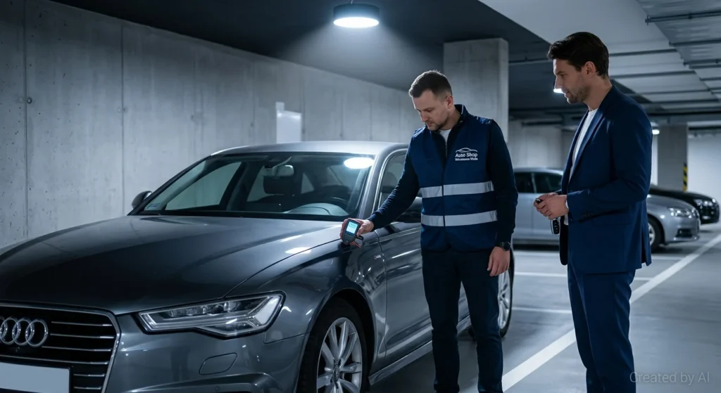 Wycena auta Warszawa Wola w garażu podziemnym Auto Skup Wola profesjonalna inspekcja